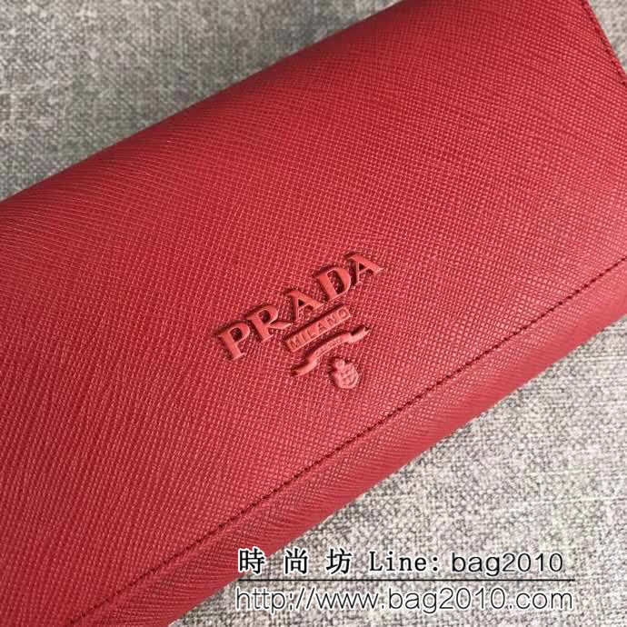 PRADA普拉達 官網同步 簡單時尚 新款女士翻蓋錢夾 1MH132 DD1007